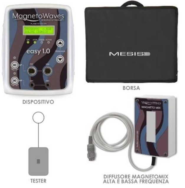 Mesis Magnetoterapia MagnetoWaves EASY 1.0 BASIC- 168 Programmi - 8 canali - cod.MW1.0-BASIC - terapia estetica - sport