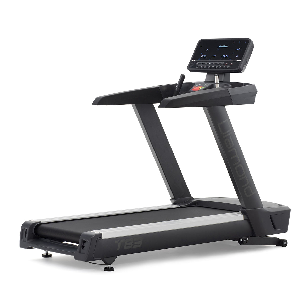 T-83 tapis roulant 5,0-7,0 Hp AC 25 Km/h - 600 x 1620 mm prelubrificato - Inclinazione 15%- fascia polar +ingresso MP3+USBper ricarica + Bluetooth per apps Zwift, Kinomap e Anyrun - Linea Diamond professional Cod. T85