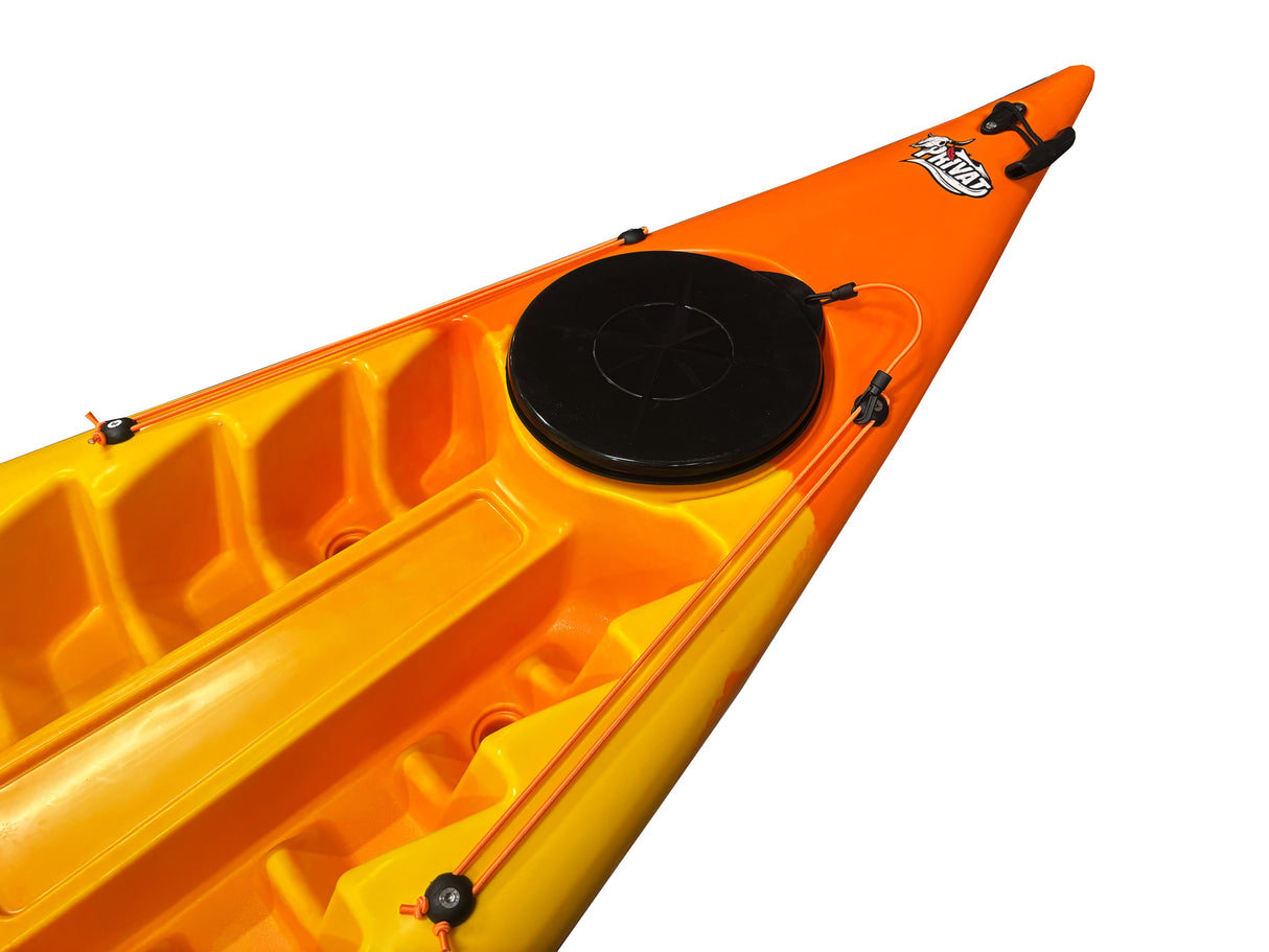 Kayak monoposto Privat 2.0 Limited edition Big Mama Kayak canoa 295 cm + 2 gavoni + 1 pagaia + 1 seggiolino (FULL PACK) - NEMO ORANGE