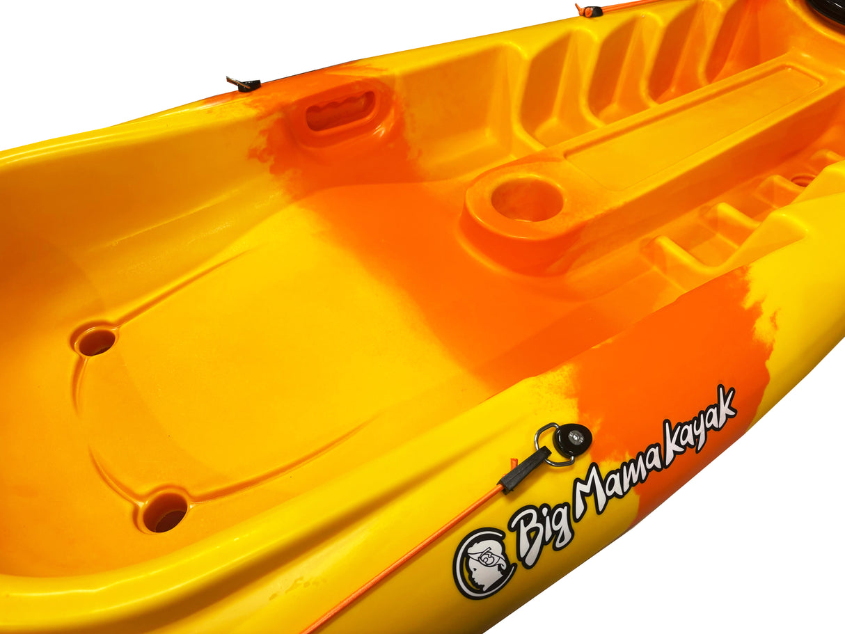 Kayak monoposto Privat 2.0 Limited edition Big Mama Kayak canoa 295 cm + 2 gavoni + 1 pagaia + 1 seggiolino (FULL PACK) - NEMO ORANGE