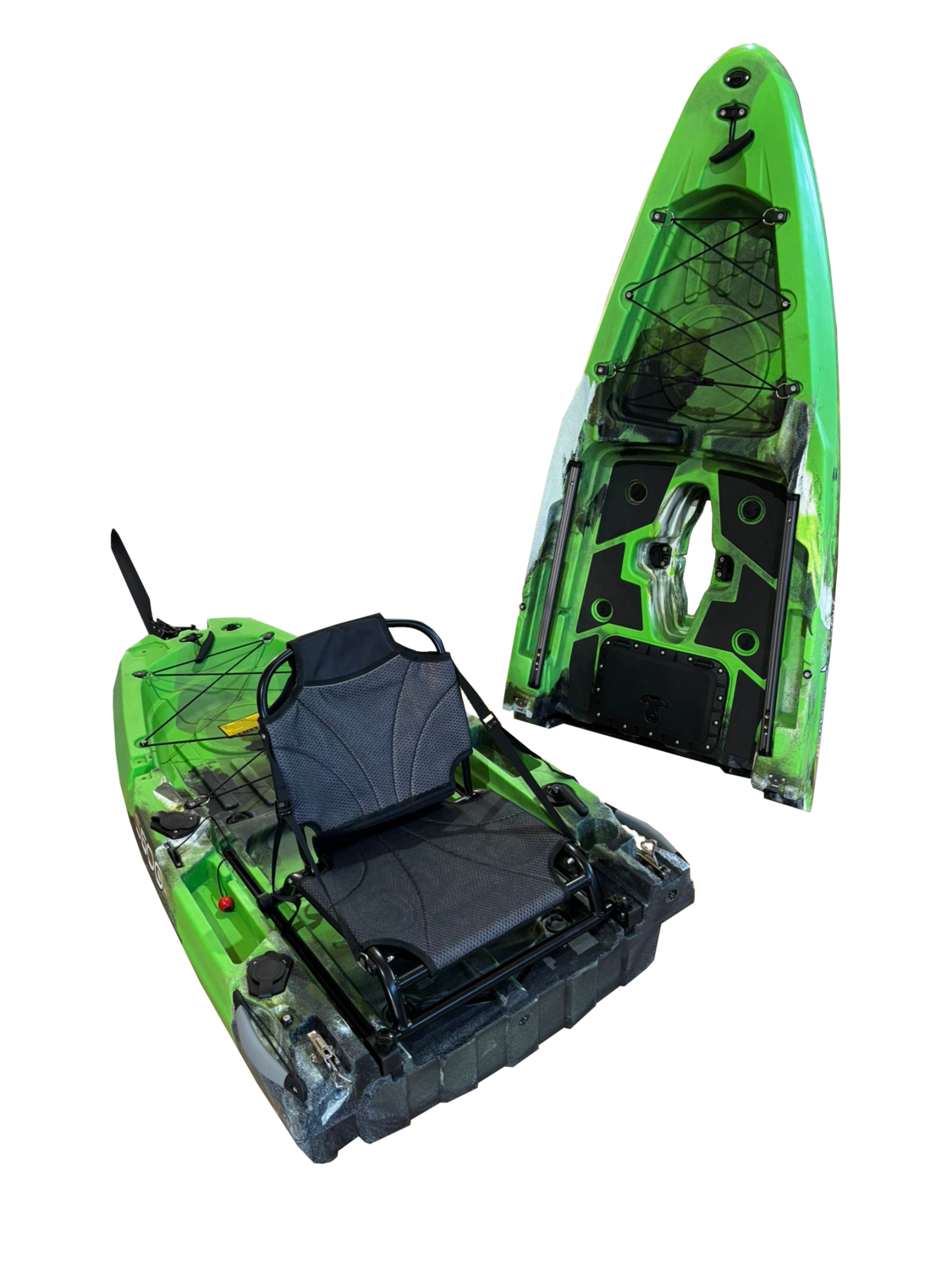 Kayak monoposto divisibile a pedali con pinne BIG MAMA START S500 componibile