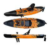 Kayak monoposto divisibile a pedali con pinne BIG MAMA START S500 componibile