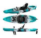 Kayak monoposto divisibile a pedali con pinne BIG MAMA START S500 componibile