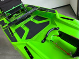Kayak a Pedali Triken 380 BIG MAMA - Canoa Monoposto Fishing con 4 portacanne, 2 gavoni, timone, sistema di pedali, sedile rialzato