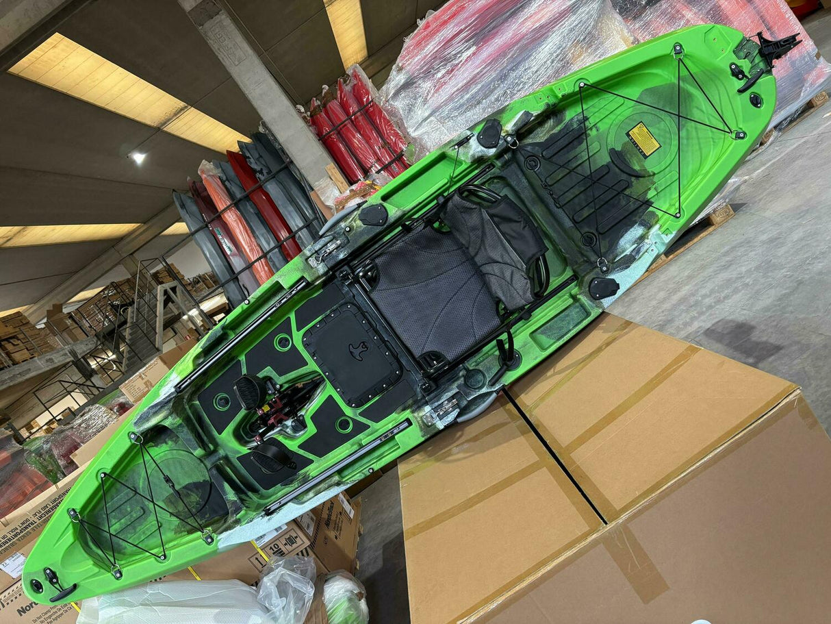 Kayak monoposto divisibile a pedali con pinne BIG MAMA START S500 componibile