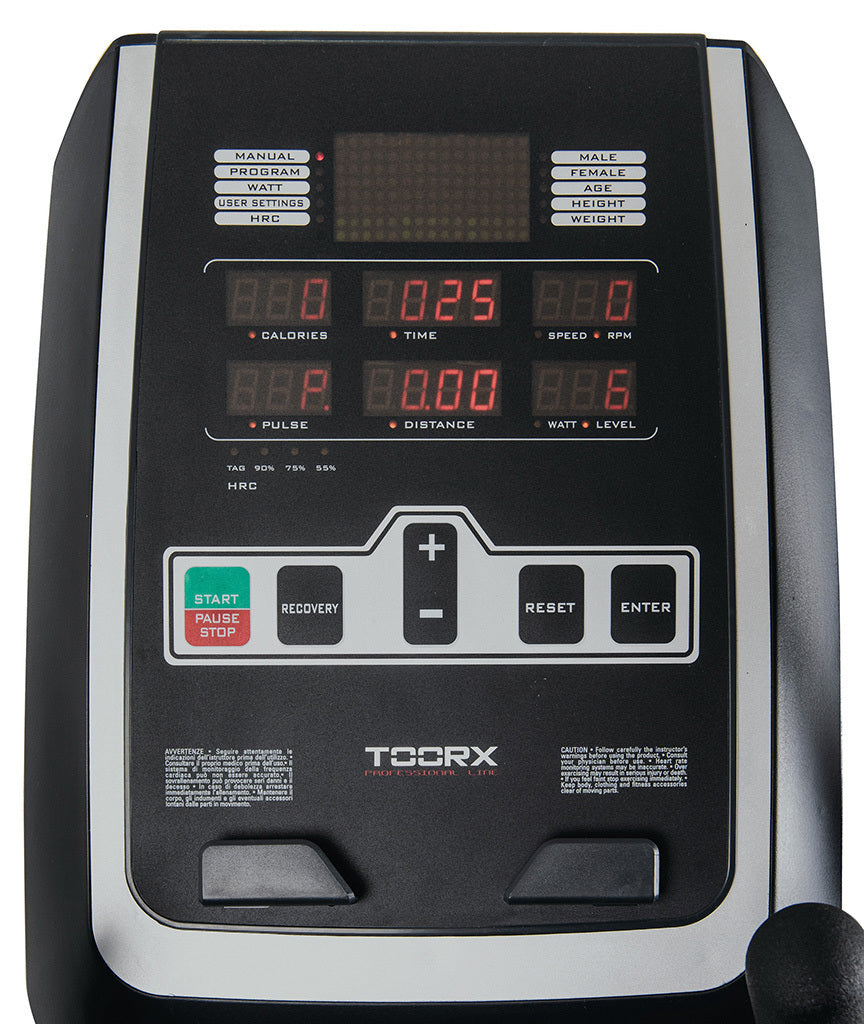 Brx-9000 Cyclette Ergometro Professionale - Peso Max Utente 180 Kg Toorx Fitness Gym Bike Bici da Camera cod. BRX-9000