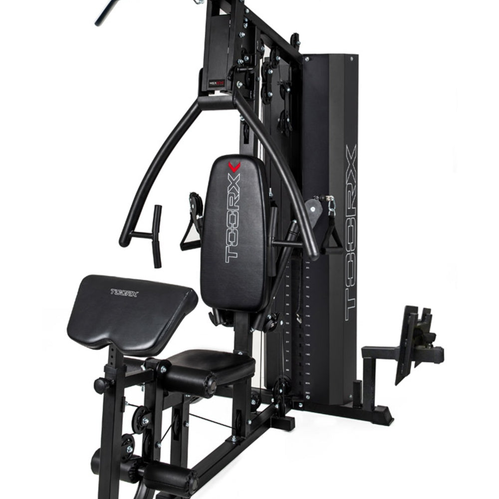 Stazione Multifunzione MSX-90 Pacco Pesi 102 kg kg con Doppio Cavo Libero e Pressa Gambe Regolabile Linea Toorx