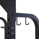 WLX-3400 Half Rack con 8 Barre in Acciaio per Elastici e Traliccio Multipresa Superiore Linea Toorx Professional