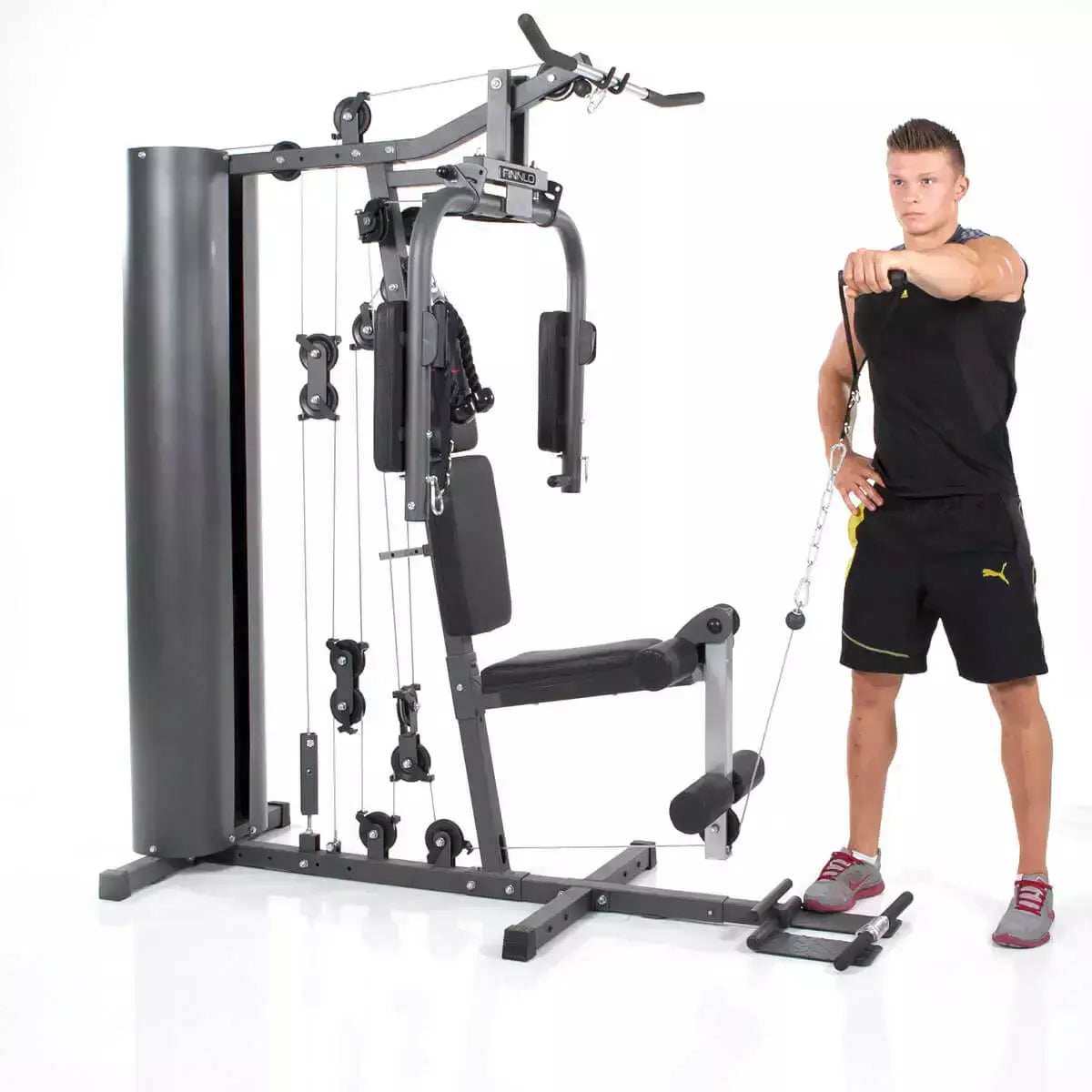 Stazione Multifunzione Autark 600 Palestra Multi-gym Pacco Pesi 80 kg Linea FINNLO by Hammer Multi Palestra cod. 3929