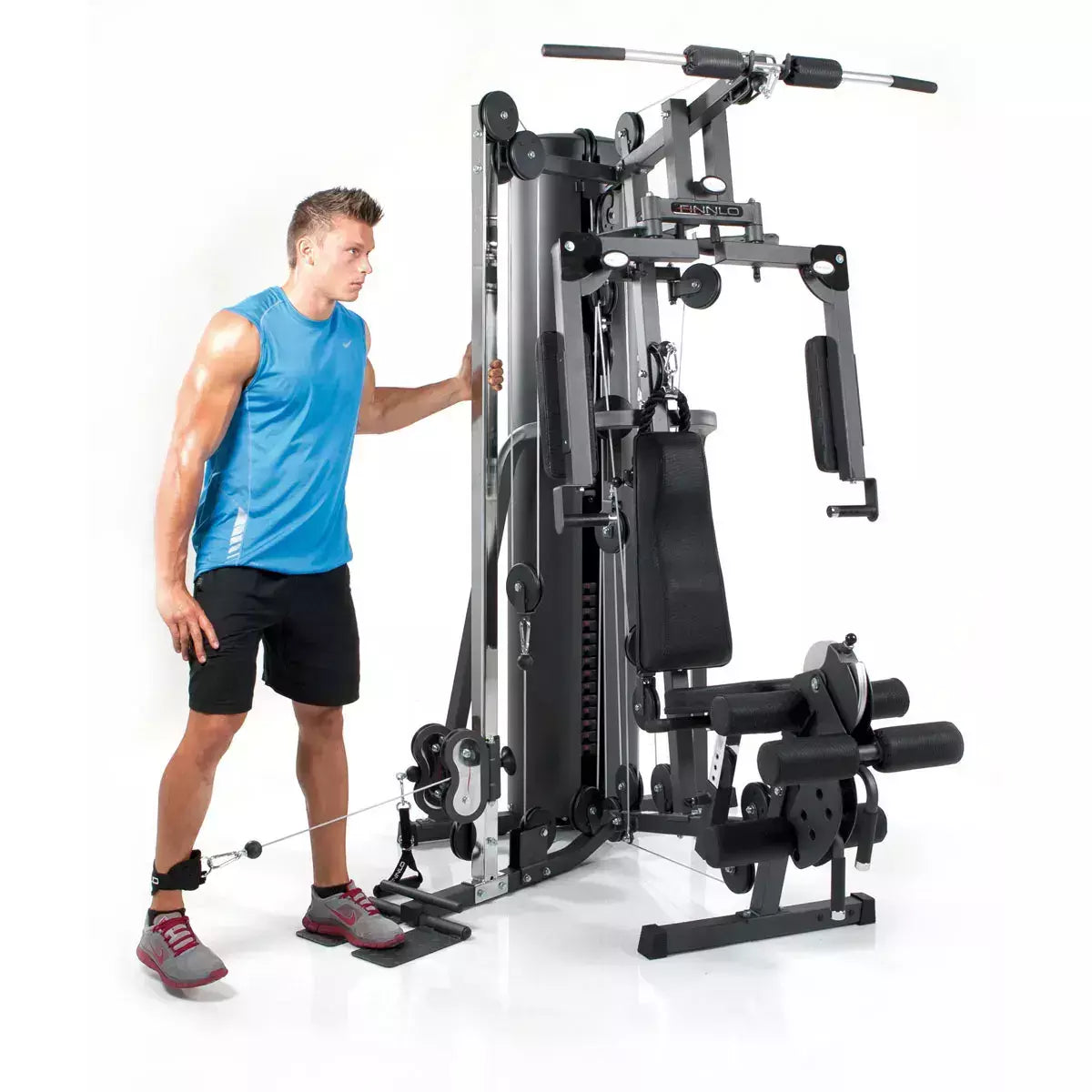 Autark 2200 Stazione Multifunzione Finnlo By Hammer Cod.3944 Pacco Pesi 80 Kg Con Possibilità Di Aumentare Di 20 Kg - Dimensioni 165 X 166 X 215 Cm