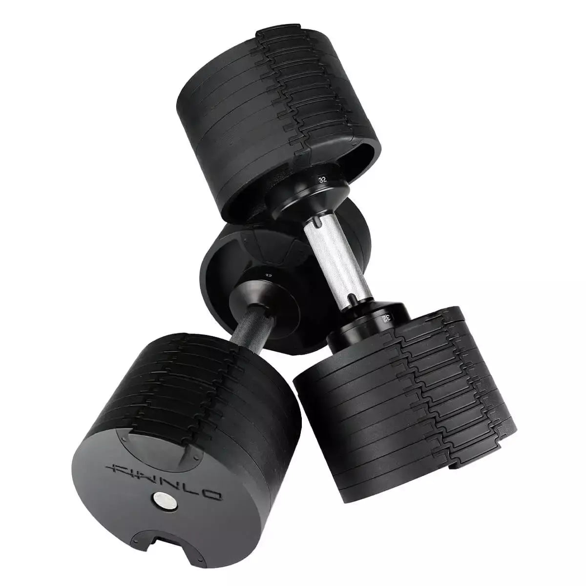 Set 2 Manubri Peso Variabile da 4 a 20 kg con Sostegno Rack Dumbbell Smartlock FINNLO by Hammer cod. 6772