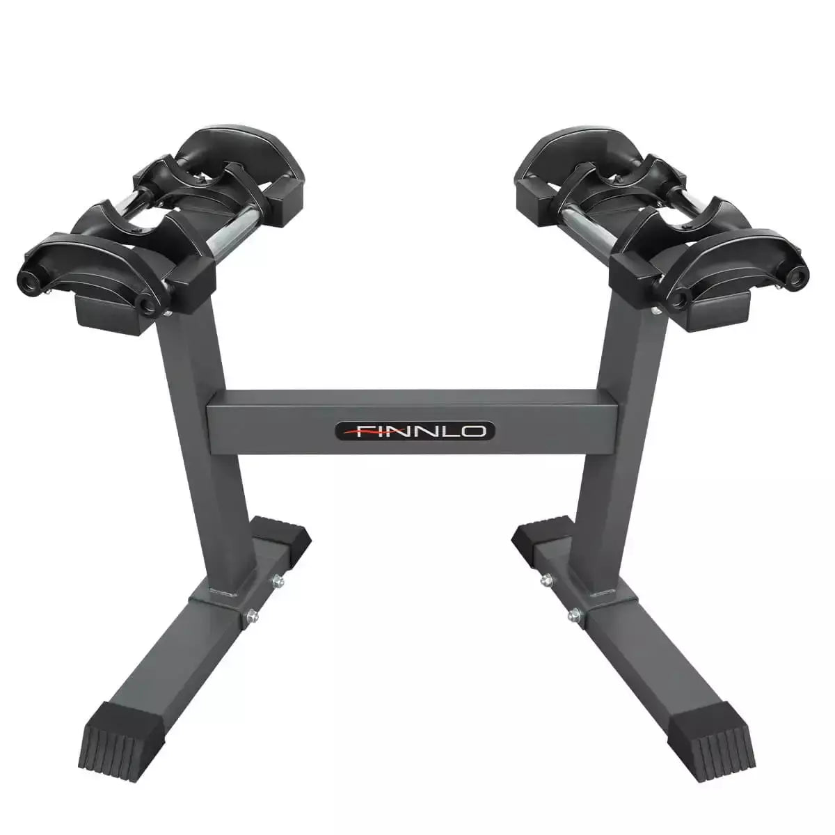 Set 2 Manubri Peso Variabile da 4 a 20 kg con Sostegno Rack Dumbbell Smartlock FINNLO by Hammer cod. 6772