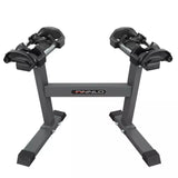 Set 2 Manubri Peso Variabile da 4 a 20 kg con Sostegno Rack Dumbbell Smartlock FINNLO by Hammer cod. 6772