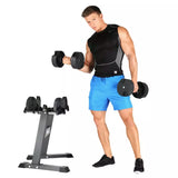 Set 2 Manubri Peso Variabile da 4 a 20 kg con Sostegno Rack Dumbbell Smartlock FINNLO by Hammer cod. 6772