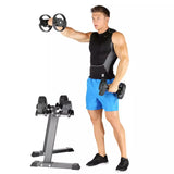 Set 2 Manubri Peso Variabile da 4 a 20 kg con Sostegno Rack Dumbbell Smartlock FINNLO by Hammer cod. 6772