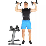 Set 2 Manubri Peso Variabile da 4 a 20 kg con Sostegno Rack Dumbbell Smartlock FINNLO by Hammer cod. 6772