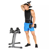 Set 2 Manubri Peso Variabile da 4 a 20 kg con Sostegno Rack Dumbbell Smartlock FINNLO by Hammer cod. 6772