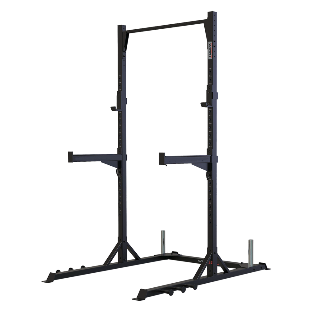 Squat Stand WLX-3200 con 6 Barre in Acciaio per Elastici Linea Toorx Professional