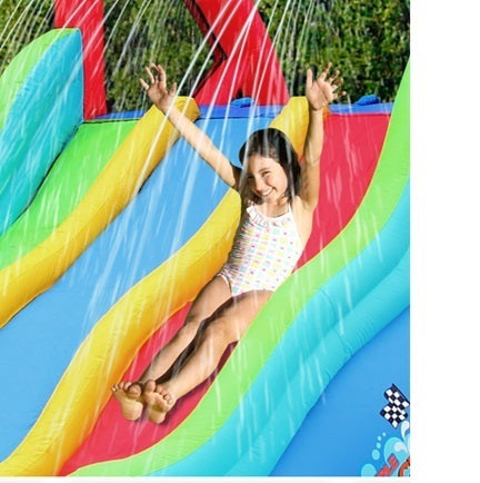 Gioco Gonfiabile Triple Racing Thunder Art.9248 - Mis.600 X 350 Cm Motore Incluso Offerta Giochi Gonfiabili In Vendita Su Timesport24