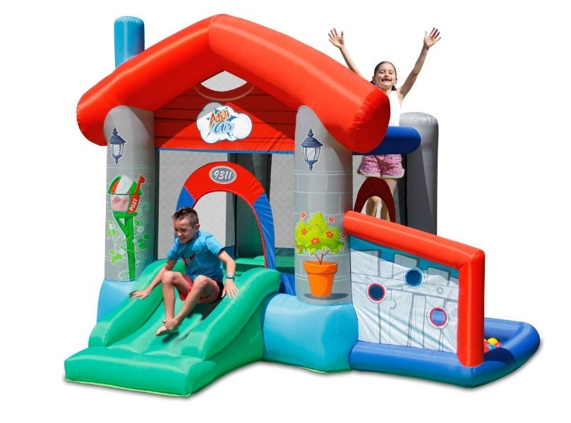 Promo Gioco Gonfiabile Little Village Art.9311 - Mis.300 x 280 Cm Motore Incluso Offerta Giochi Gonfiabili In Vendita Su Timesport24