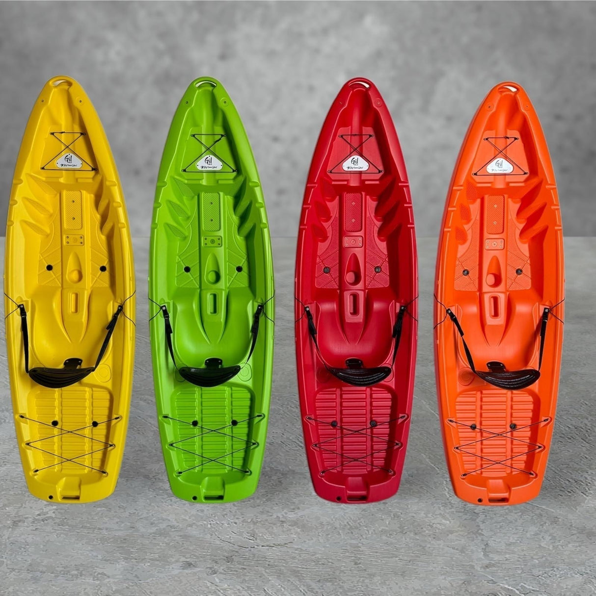 kayak fishing canoa GIL 2.0 BIG MAMA KAYAK canoa monoposto da 254 cm + 2 p.canne interni + seggiolino + pagaia - VERDE