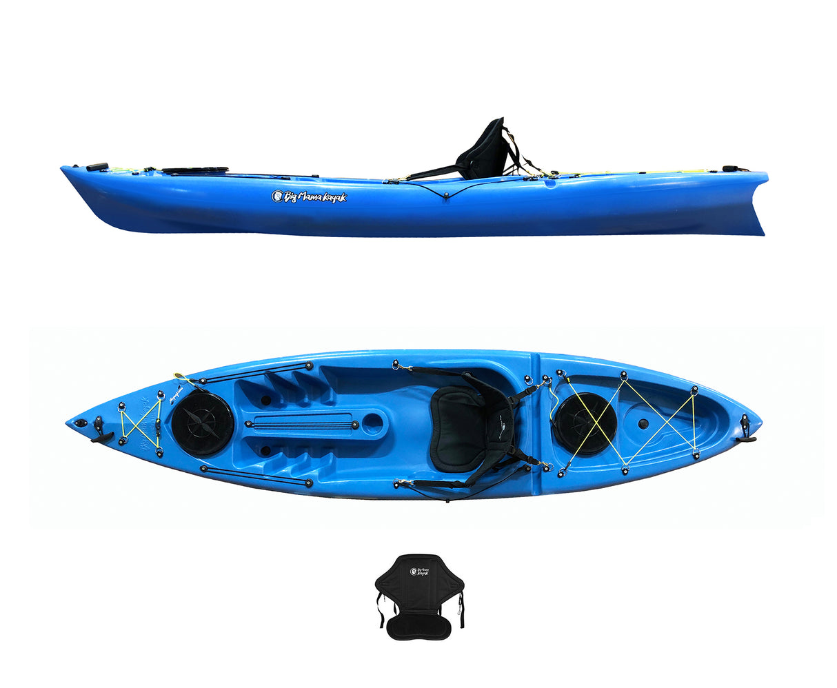 CANOA 1 POSTO ACQUAPRIMA BIG MAMA KAYAK - KAYAK DA 310 CM + 2 GAVONE + 1 SEGGIOLINO (PACK 2) - AZZURRO