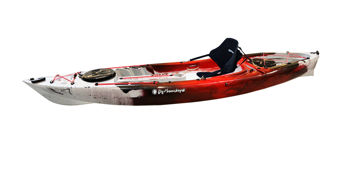 CANOA 1 POSTO SINGOLO ACQUAPRIMA LIMITED EDITION BIG MAMA KAYAK, MONOPOSTO 310 CM + 2 GAVONE + 1 PAGAIA (PACK 1) - SNAKE ROSSO