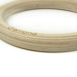 COPPIA ANELLI GINNASTICA IN LEGNO CON STRAP 3,8 mm - Carico massimo 300 Kg - LINEA DIAMOND - Cod. AGLD