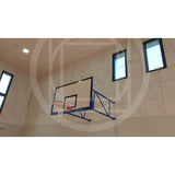Ab1314/ Sing. Mezzo Impianto Basket Fisso A Muro Sbalzo 185 Cm Con Tabellone