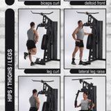 Stazione Multifunzione MSX-70 Pacco Pesi 102 kg Salvaspazio Linea Toorx