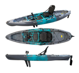 Big Mama S500 fishing con 5 portacanne, modello divisibile, pedali, sedile e timone