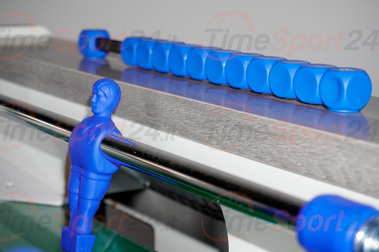 Calciobalilla G500 Rovere Grigio con Aste Rientranti, piano gioco vetro - biliardino Garlando con 50 Palline in omaggio cd.G500GRRCVL.