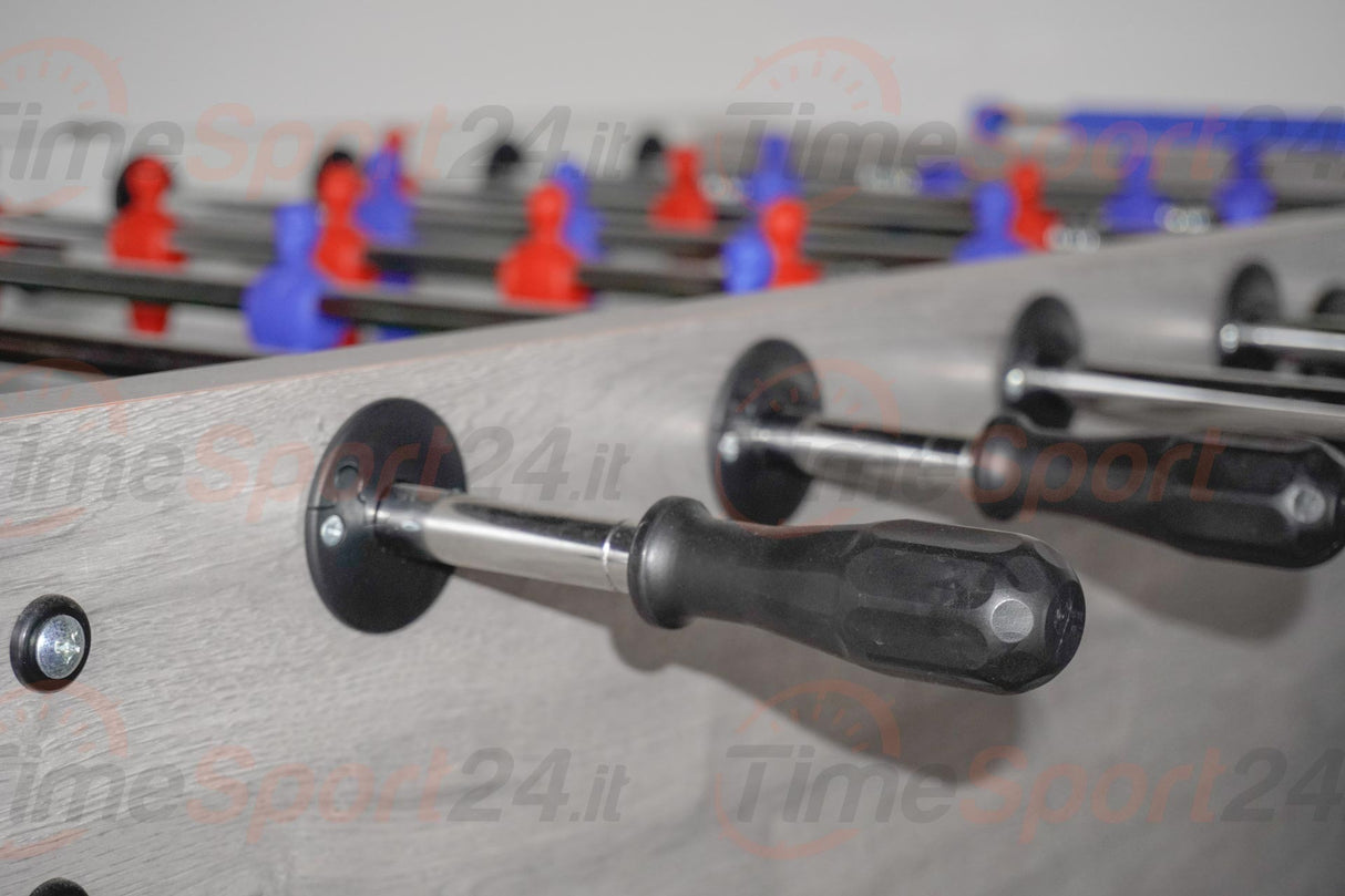 Calciobalilla G500 Rovere Grigio con Aste Uscenti- biliardino Garlando con 50 Palline in Omaggio cdG500GRUCVL.
