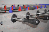 Calciobalilla G500 Rovere Grigio con Aste Rientranti, piano gioco vetro - biliardino Garlando con 50 Palline in omaggio cd.G500GRRCVL.
