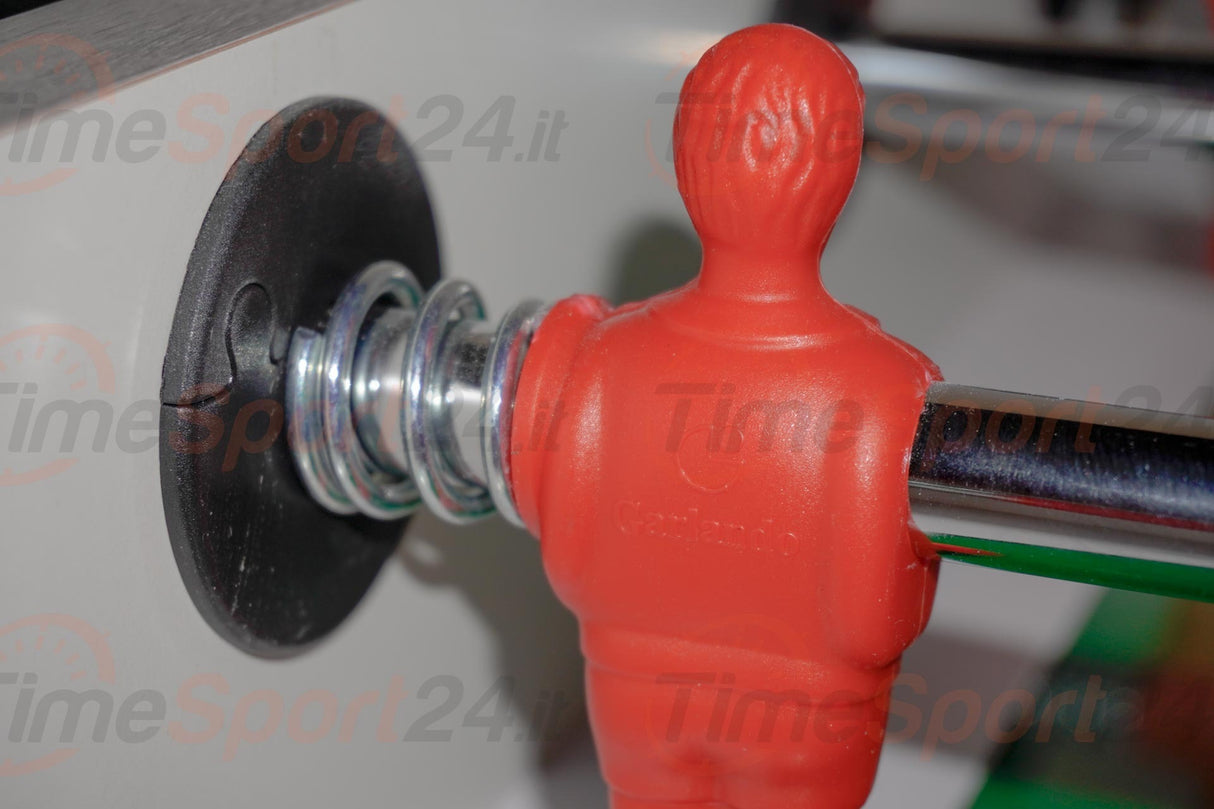 Calciobalilla G500 Rovere Grigio con Aste Rientranti, piano gioco vetro - biliardino Garlando con 50 Palline in omaggio cd.G500GRRCVL.