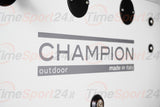 Calciobalilla Champion Outdoor Weatherproof White con Aste Rientranti, Gambe Pieghevoli- biliardino Garlando con 50 Palline
