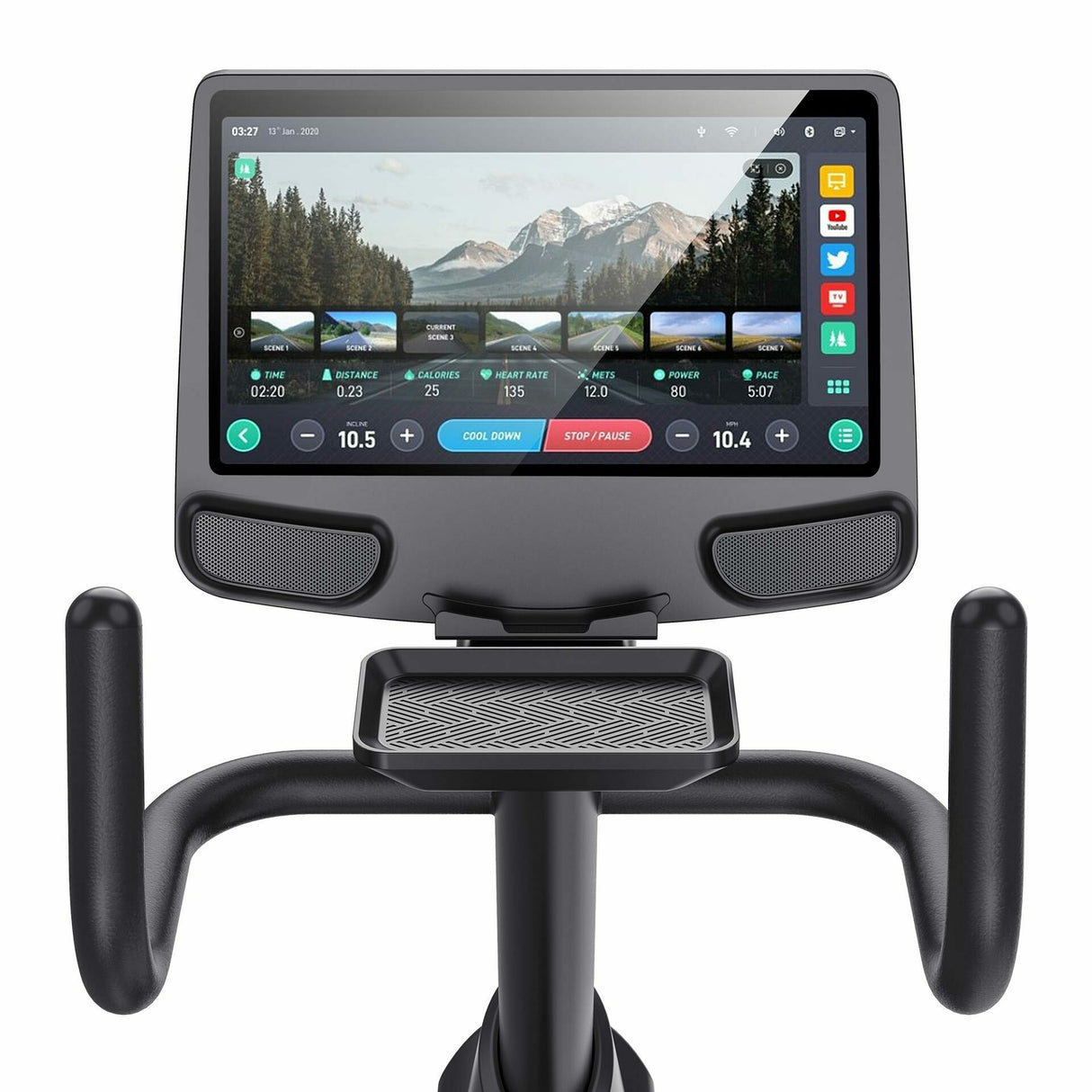 Bike recumbent Diamond Fitness R47 - ciclo-ergometro grazie freno EMS (induzione)- monitor TFT da 15,6″ touch screen