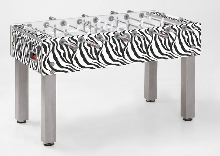 Calciobalilla G500 DESIGN & STYLE CALCIOBALILLA - ANIMAL ZEBRA - ASTE RIENTRANTI GARLANDO