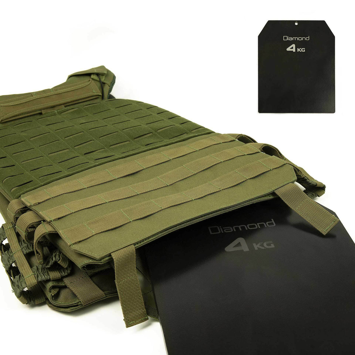 GIUBBOTTO ZAVORRATO TACTICAL 9 KG- 1 PIASTRA DA 4 KG + 2 PIASTRE DA 2 KG - LINEA DIAMOND - Cod. GZT9