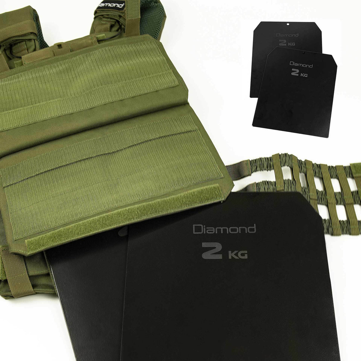 GIUBBOTTO ZAVORRATO TACTICAL 9 KG- 1 PIASTRA DA 4 KG + 2 PIASTRE DA 2 KG - LINEA DIAMOND - Cod. GZT9