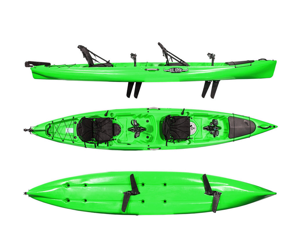 Kayak 2 posti a pedali Idrofin 460 Big kayak Kayak Con Sistema Di Pedali A Pinne + Timone + 3 Gavoni + 2 Seggiolini + 2 Pagaie -