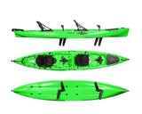 Kayak 2 posti a pedali Idrofin 460 Big kayak Kayak Con Sistema Di Pedali A Pinne + Timone + 3 Gavoni + 2 Seggiolini + 2 Pagaie -