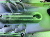 CANOA 1 POSTO SINGOLO ACQUAPRIMA LIMITED EDITION BIG MAMA KAYAK, MONOPOSTO 310 CM + 2 GAVONE + 1 SEGGIOLINO (PACK 2) - SNAKE GREEN