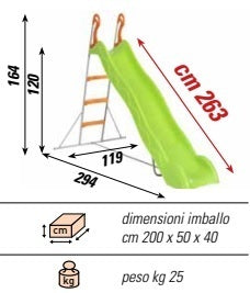 Scivolo Mango Altezza 164 Cm - Lunghezza 263 Cm Cod.sc1334 Scivoli Offerta In Vendita Su Timesport24