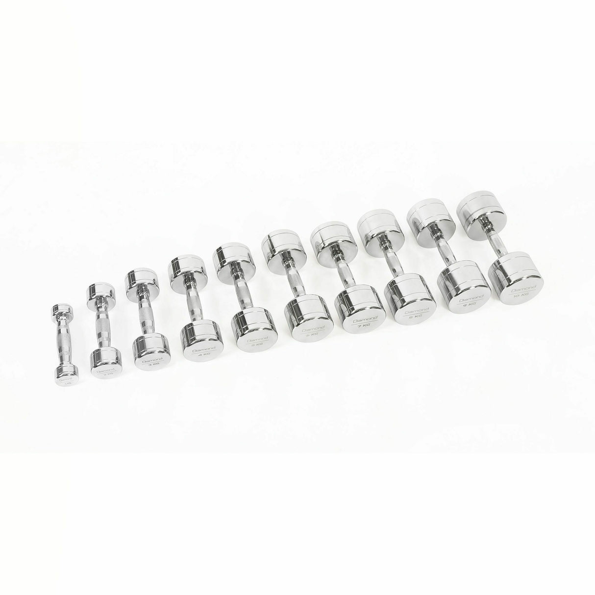 Manumbri Cromati - Set 10 Coppie manubri cromati 1-10 kg - MCS1-10