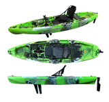 Big Mama S500 fishing con 5 portacanne, modello divisibile, pedali, sedile e timone