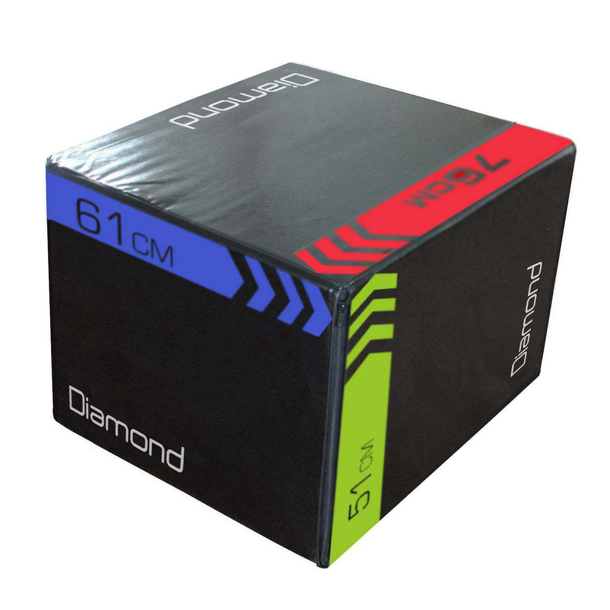 PLYO BOX SOFT PRO 51-61-76 cm - Imbottitura interna e rivestimento esterno in PVC con cerniera - Linea Diamond - Cod. PBSD-P