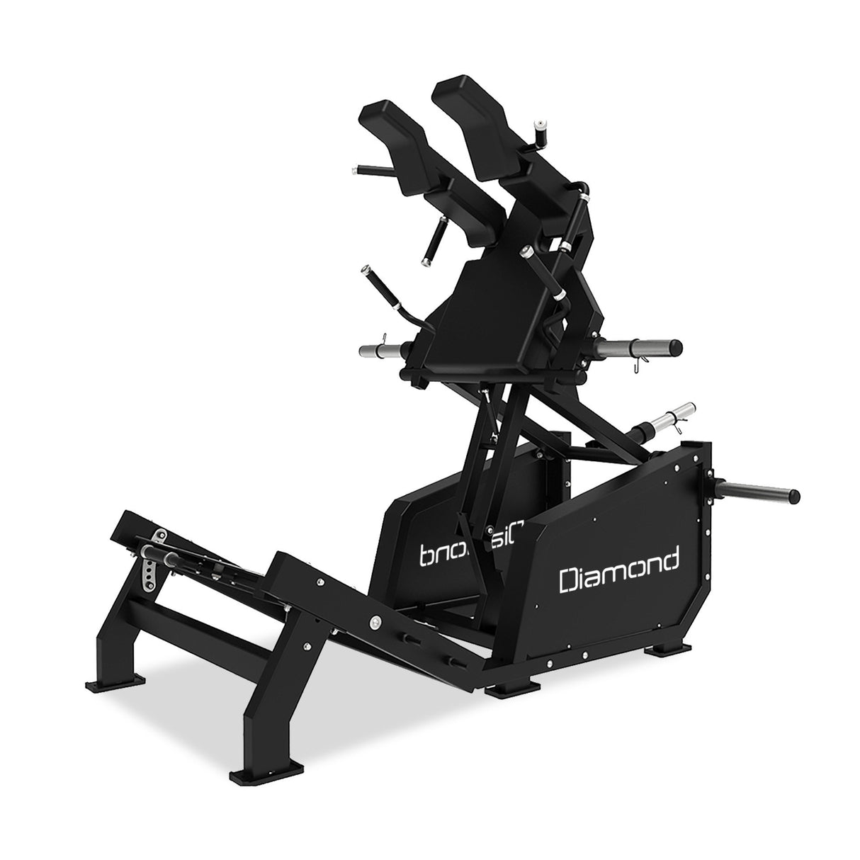 Hack Squat con sistema di blocco alla mano - Plate Loaded Linea Diamond cod. PL300-HACKSQUAT