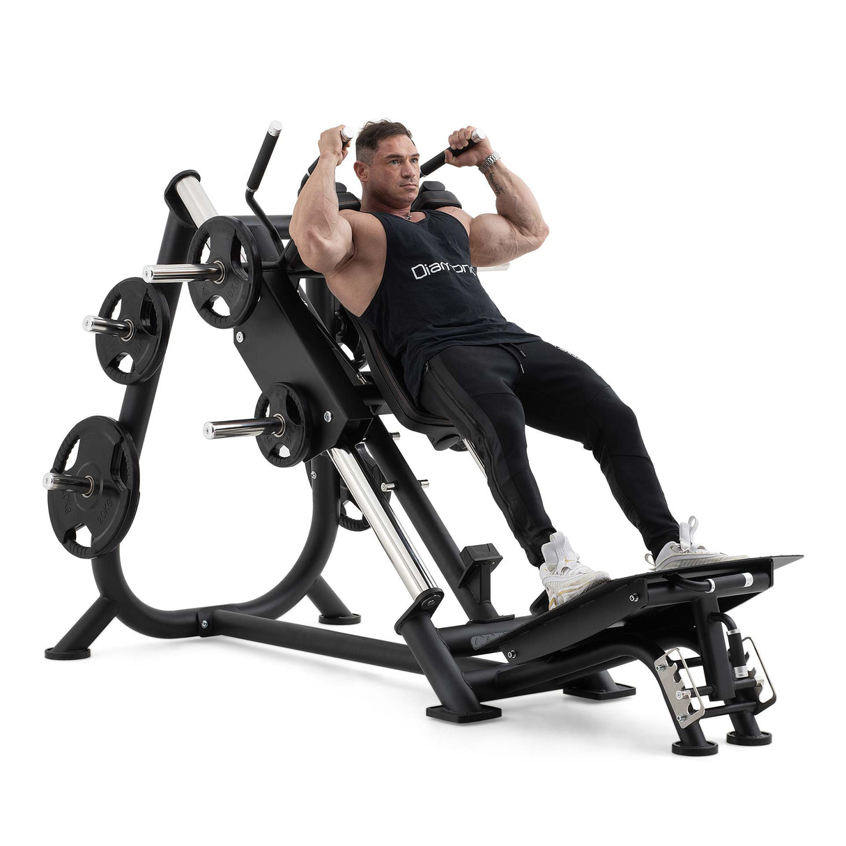 LINEAR HACKSQUAT MACHINE -  Linea Diamond Professional Strenght - Cod. PL550-LINEARHACKSQUAT