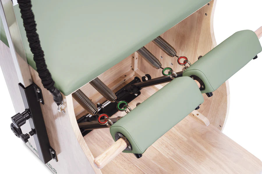 Wunda Chair in legno di quercia naturale - Linea Liveness di Toorx - Cod. PTX-1800G Green Tea